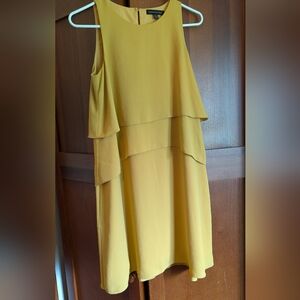 Banana Republic Yellow Sleeveless Ruffle Layer Dress
